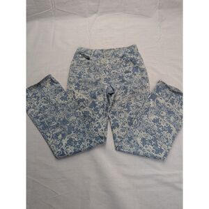 Y2K Boho Cottagecore Size 16 Floral Print Jeans Be Bop USA Made in USA